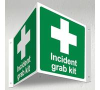V Safety Incident Grab Kit - 3D Corridor Sign 340 x 150 mm - 3mm Indoor Palboard Safety Sign