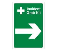 V Safety Incident Grab Kit Arrow Right 450 x 600 mm - 3mm Aluminium Composite