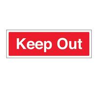 V Safety Keep Out - Landscape 300 x 100 mm - Glow In The Dark 1mm Rigid Plastic Safety Sign