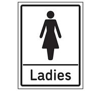 V Safety Ladies Toilets - 200mm x 300mm - 3mm Aluminium Composite