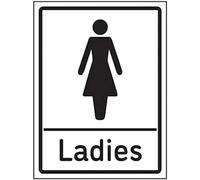 V Safety Ladies Toilets - 200mm x 300mm - 3mm Aluminium Composite With Anti-Graffiti