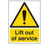 V Safety Lift out of service-150x200mm-Magnetic Safety Sign