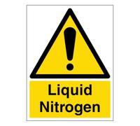 V Safety Liquid Nitrogen - Portrait 200 x 300mm - 1mm Rigid Plastic Safety Sign