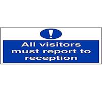 V Safety Mandatory General - All Visitors Must Report To The Site Office - 400 X 300mm