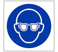 V Safety Mandatory PPE - Eye Protection Logo - 100 X 100mm
