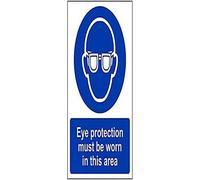 V Safety Mandatory PPE - Eye Protection Must Be Worn In This Area - 150 X 200mm