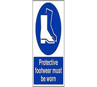 V Safety Mandatory PPE - Protective Footwear Must Be Worn - 200 X 300mm
