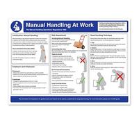 V Safety Manual Handling At Work Safety Poster 420 x 594 mm (A2) - Standard 0.2mm Flexi-Plastic Safety Sign