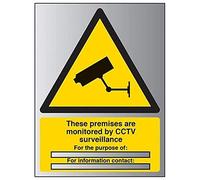 V Safety Monitored By CCTV For The Purpose Of… Sign - 150mm x 200mm - 1.6mm Alu Rigid Plastic