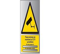 V Safety Monitored By CCTV For The Purpose Of… Sign - 300mm x 400mm - Self Adhesive Alu Effect