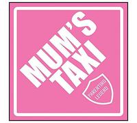 V Safety Mum's Taxi/Parenting Legend Sign - 150mm x 150mm - Rigid Plastic