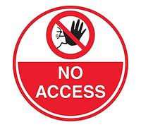 V Safety No Access - 450x450mm - Self Adhesive Floor Sticker