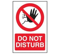 V Safety No Access/Do Not Disturb 150 x 200 mm - Self Adhesive Vinyl Safety Sign