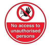 V Safety No Access To Unauthorised Persons - 300x300mm - Self Adhesive Floor Sticker