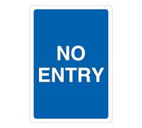 V Safety No Entry - Blue 210 x 297 mm (A4) - Glow In The Dark Self Adhesive Vinyl Safety Sign