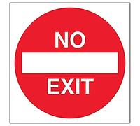 V Safety No Exit - 150mm x 150mm - Window Sticker