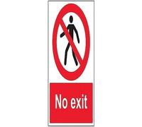 V Safety No Exit Pedestrian Sign - 300mm x 400mm - 1mm Rigid Plastic