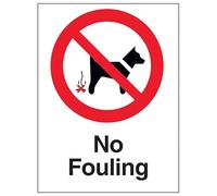 V Safety No Fouling 150 x 200 mm - Glow In The Dark 1mm Rigid Plastic Safety Sign