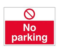 V Safety No Parking - Large Landscape 600 x 450 mm - 3mm Aluminium Composite Safety Sign