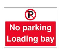 V Safety No Parking Loading Bay 2mm Rigid Plastic 400 x 300mm