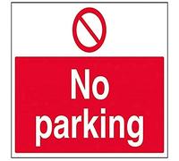 V Safety No Parking Sign - 400mm x 300mm - 1mm Rigid Plastic