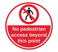 V Safety No Pedestrian Access - 600x600mm - Self Adhesive Floor Sticker