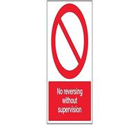 V Safety No Reversing Without Supervision Sign - 300mm x 400mm - 1mm Rigid Plastic
