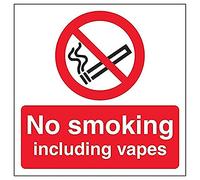 V Safety No Smoking Inc Vapes - 150mm x 150mm - Self Adhesive Vinyl