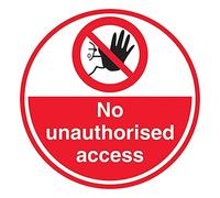 V Safety No Unauthorised Access - 600x600mm - Self Adhesive Floor Sticker