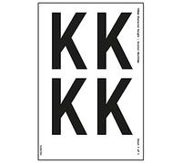V Safety One Letter Sheet - K - 13mm Character Height - 300x200mm - Self Adhesive Vinyl