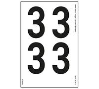 V Safety One Number Sheet - 3-18mm Number Height - 300x200mm - Self Adhesive Vinyl