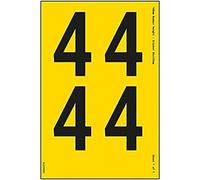 V Safety One Number Sheet - 4-18mm Number Height - 300x200mm - Yellow Adhesive Vinyl