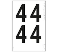 V Safety One Number Sheet - 4-36 mm Number Height - 300 x 200 mm - Self Adhesive Vinyl