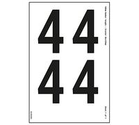 V Safety One Number Sheet - 4-76 mm Number Height - 300 x 200 mm - Self Adhesive Vinyl Safety Sign