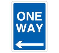 V Safety One Way - Arrow Left 210 x 297 mm (A4) - 3mm Reflective Aluminium Composite Safety Sign