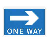 V Safety One Way Arrow Right Direction Traffic Sign - 3mm Alum. Comp 300X450mm