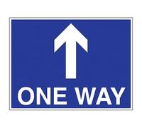 V Safety One Way Arrow Up 600 x 450 mm - 2mm Rigid Plastic Safety Sign