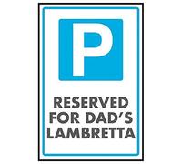 V Safety P Symbol/Reserved For Dad's Lambretta Sign - 300mm x 400mm - Self Adhesive