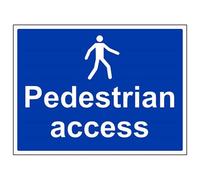 V Safety Pedestrian Access Sign - 400mm x 300mm - 1mm Rigid Plastic