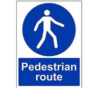 V Safety Pedestrian Route Sign - 300mm x 400mm - 1mm Rigid Plastic