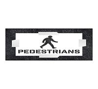 V Safety Pedestrians With Icon Stencil - 600x400mm - 1.1mm Polypropylene