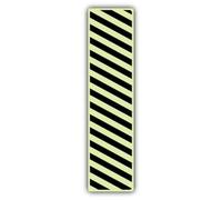 V Safety Photoluminescent Edge Marking Strip - Black Chevron Left/Right Safety Sign - 100 x 400 mm - Self Adhesive Vinyl - Triple Glow