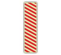 V Safety Photoluminescent Edge Marking Strip - Red Chevron Left/Right Safety Sign - 120 x 480 mm - Self Adhesive Vinyl - Triple Glow