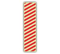 V Safety Photoluminescent Edge Marking Strip - Red Chevrons Right/Left Safety Sign - 120 x 480 mm - 1.2mm Rigid Plastic - Double Glow
