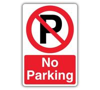 V Safety Photoluminescent No Parking - Prohibition Symbol With ‘P’ Safety Sign - 300 x 450 mm - 3mm Aluminium Composite - GloReflect