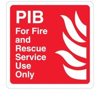 V Safety PIB Box Sign 200 x 200 mm - 3mm Aluminium Composite Premises Infomation Box Safety Sign