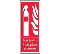 V Safety Please Do Not Use Fire Extinguisher As A Door Stop Sign - 150mm x 200mm - 1mm Rigid Plastic
