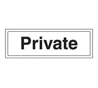 V Safety Private Door Sign - 300mm x 100mm - 1mm Rigid Plastic