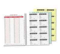 V Safety Professional Visitor Book Refill with 100 Badge Inserts (90 x 60mm) - GDPR Compliant Sign-in System for Reception Areas - 10 Passes per Page with Health & Safety Information