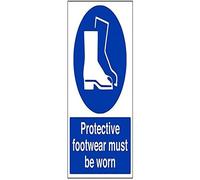 V Safety Protective Footwear Must Be Worn In This Area PPE Sign - 300mm x 400mm - 1mm Rigid Plastic